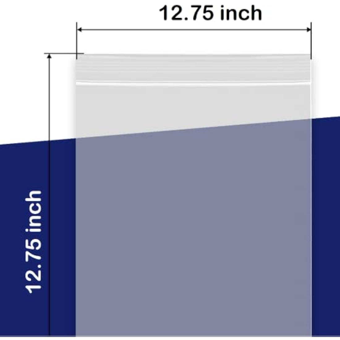 100 Grip Seal Bags 12.75" x 12.75" | Reusable Strong Zip Lock | Clear Resealable Plastic Bags | Polythene Packaging for Food Storage, Jewellery - by Sabco (12.75" x 12.75")