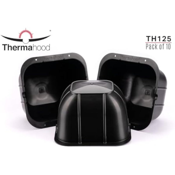 Thermahood - TH125 Pack of 10no - Airtight Downlight Covers for Over Recessed Lights and Downlights - Aids Energy Efficiency.