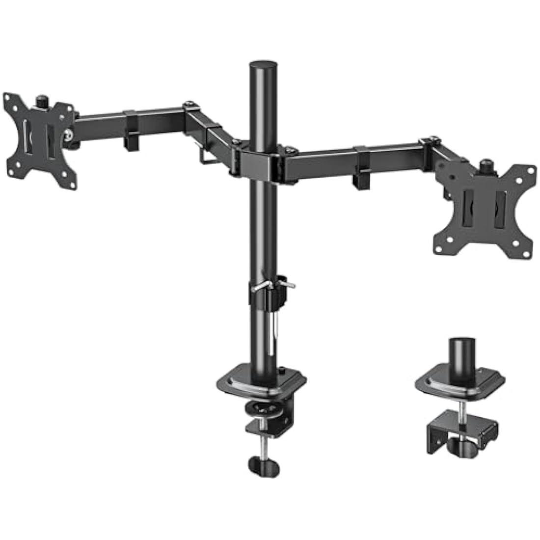 ELIVED Dual Monitor Arms for 13-32 inch LED LCD Screens, Flat/Curved, VESA 75/100mm, Adjustable Height, Tilt & Swivel, Up to 8KG, EV002