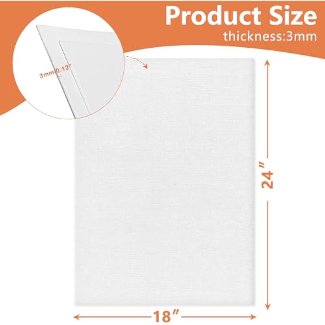5 Packs Canvas for Painting - 45 x 60 CM(18" x 24"), Blank Canvas Panels Board for Acrylic Painting, Oil Paint & Wet Water Art Media, Canvases for Professional Artist, Hobby Painters & Beginners