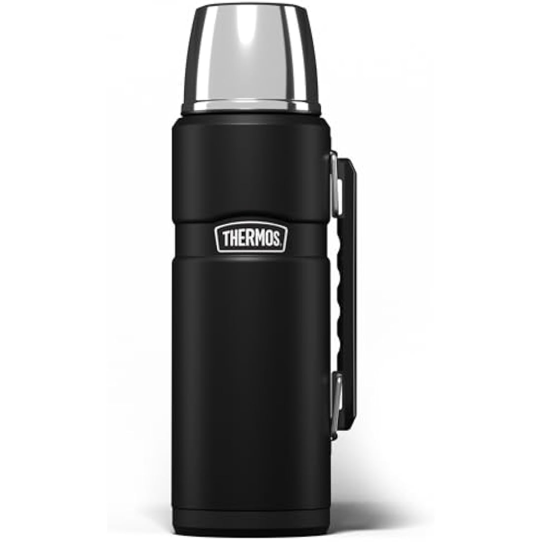 Thermos - Stainless King Matt Black Travel Flask (1.2L) Premium Leak Proof Insulated Tea & Coffee Flask for Hot & Cold Drinks, Built-in Cup, Twist-Pour Stopper, BPA-Free, Durable Steel Dishwasher Safe