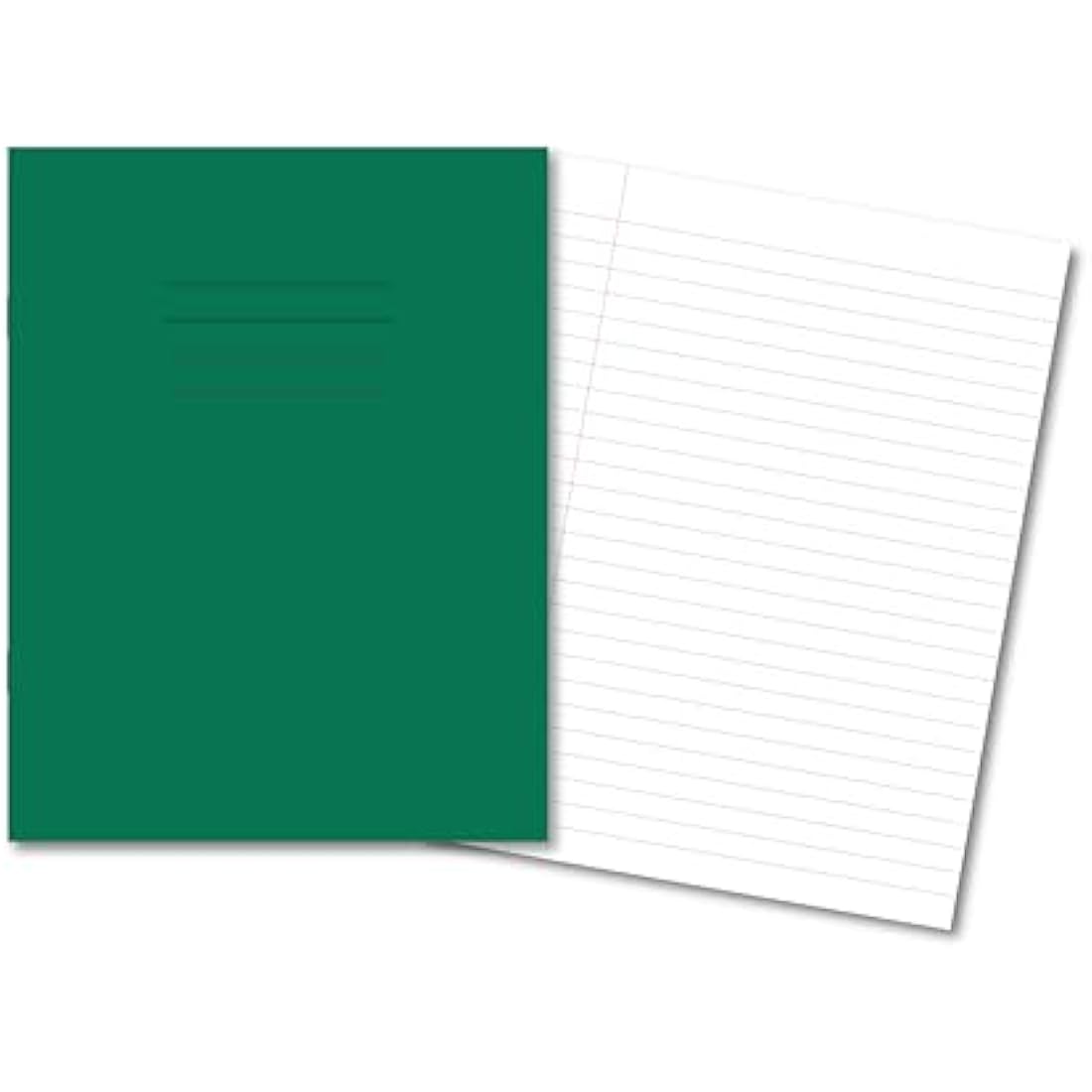 Hamelin 9 x 7-Inch 8 mm Ruled and Margin 48 Pages Exercise Book - Dark Green (Pack of 100) 100101386