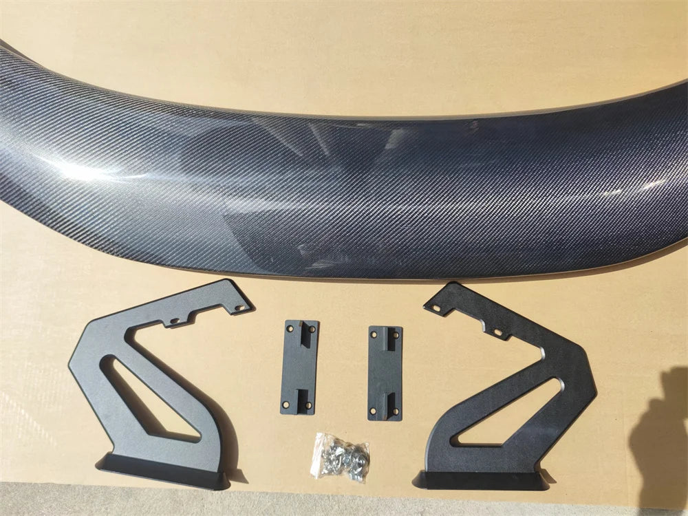 Carbon Fiber Rear Trunk Boot Tail Spoiler Double-Deck Wing Lip for Porsche Cayman 718 987 997 998 981 911 Boxster GT4