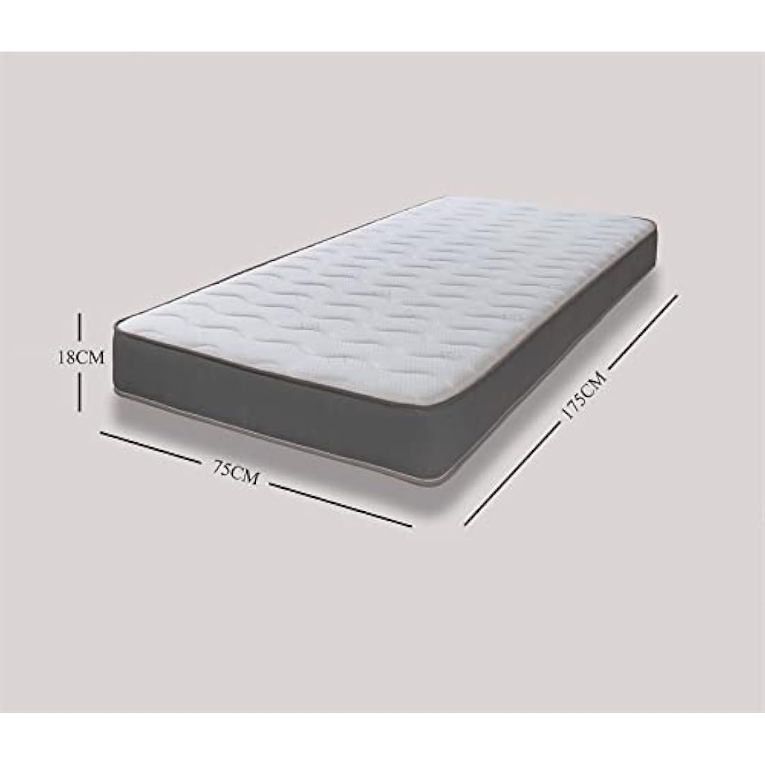 eXtreme comfort ltd Hybrid Cooltouch Colours Mattress | 2ft6 Shorty (75cm x 175cm) | Memory Foam & Coil Spring | Plush Feel | Cooltouch Plus Sleep Surface | 18cm Deep | Grey | Maximum Value
