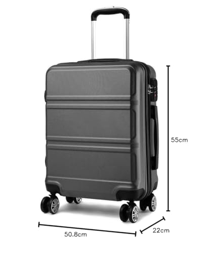 Kono Fashion Hand Luggage Lightweight ABS Hard Shell Trolley Travel Suitcase