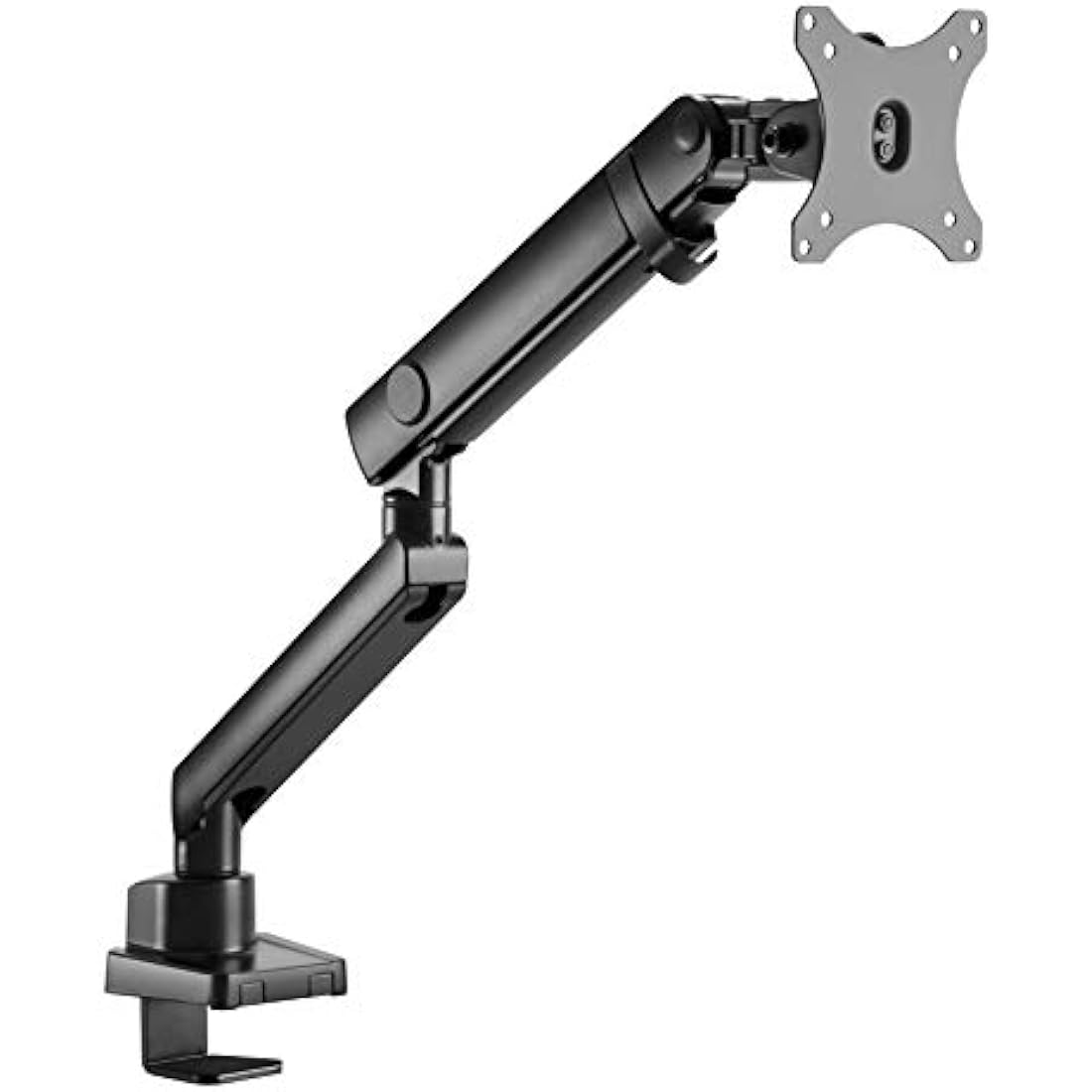 Amer Mounts | LED LCD Monitor Arm | Hydra Lift Articulating Arm | Clamp and Grommet Base | (Single 17"-32"), Black (HYDRA1B)