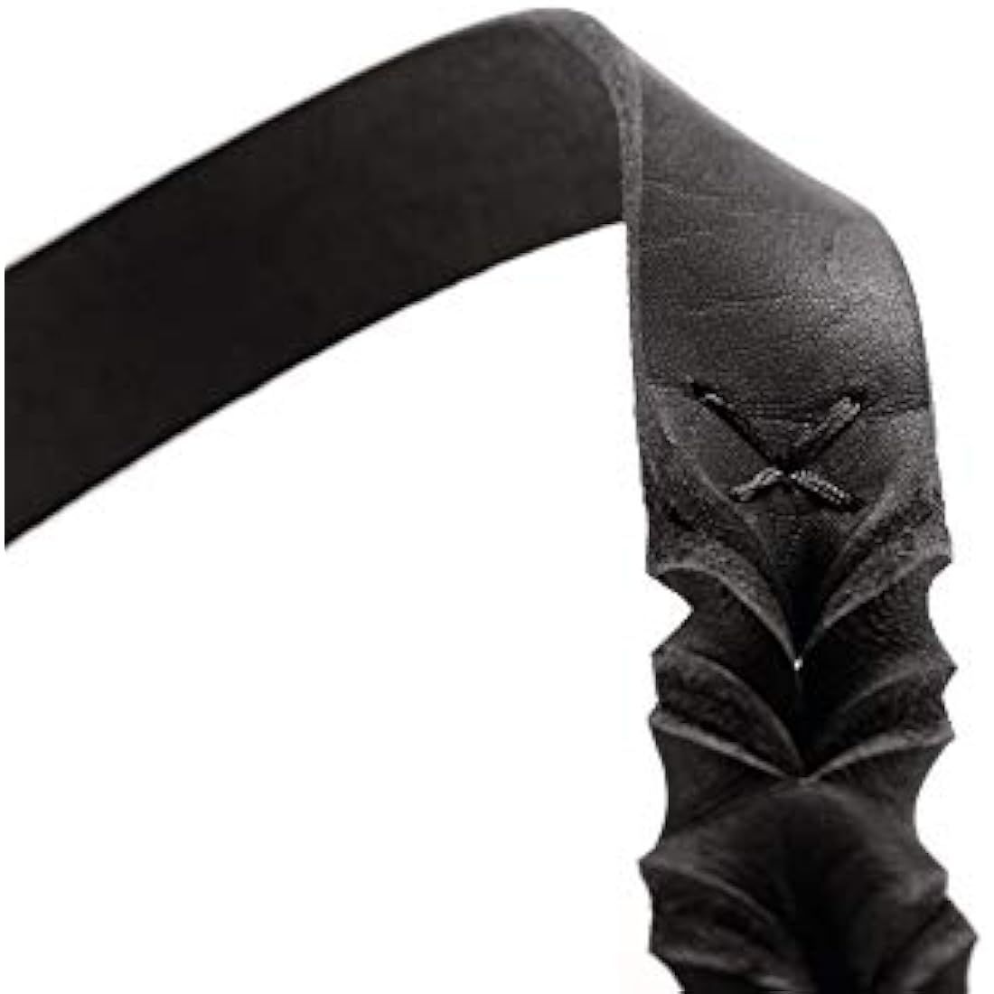 HUNTER Sansibar SOLID Adjustable Dog Lead Leather Braided Heavy Duty Elegant 2 x 200 cm Black