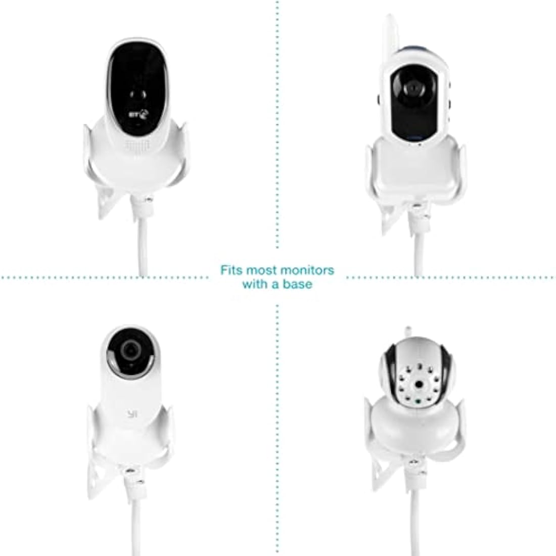 Flexi Twist | Universal Baby Monitor Holder | Secure with Straps & Clamp to Furniture | No Drilling Required | Flexible Baby Camera Mount | Baby Monitor Shelf Parent