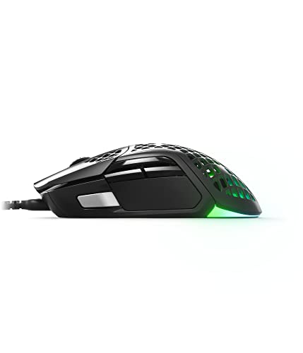 SteelSeries Aerox 5 Wireless - Holey RGB Gaming Mouse - Ultra-lightweight Water Resistant Design - 9 Buttons - Lag-free 2.4GHz / Bluetooth Wireless - 18K DPI TrueMove Air Optical Sensor