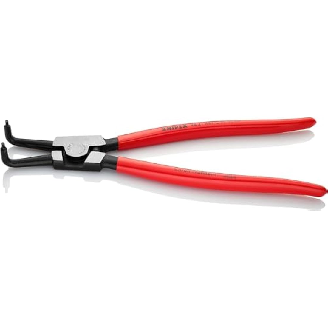 Knipex Circlip Pliers for external circlips on shafts black atramentized, plastic coated 300 mm (self-service card/blister) 46 21 A41 SB