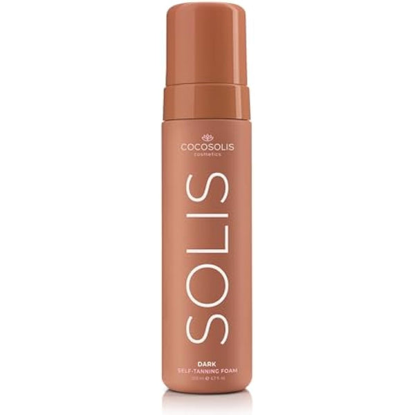 COCOSOLIS SOLIS Dark self-tanning lotion for face and body, mousse for a rich, natural and long-lasting tan, with plant-based DHA (200 ml)