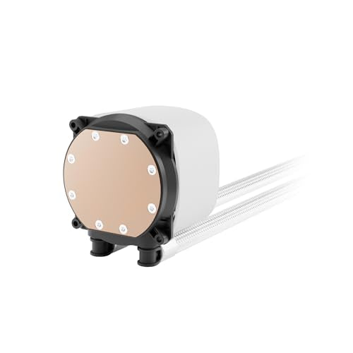 GAMDIAS AURA GL240 V2 AIO, 240mm CPU Liquid Cooler, Easy Cable Routing Design, Rotatable Performance Pump, 2 x 120mm Low-Noise PWM ARGB Fan w/ MB Sync, AMD AM5/AM4；Intel LGA 1851/1700/115x/1200, White