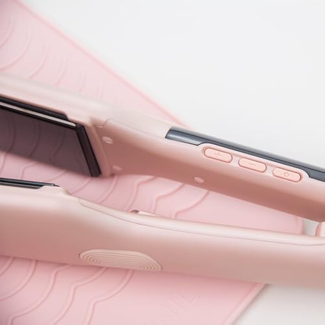 ANGENIL Pro Titanium Flat Iron Hair Straightener 4.5cm Wide, Salon Grade Dual Voltage Straightening and Curler 2-in-1 with Heat Resistant Silicone Mat, Adjustable Temp 160°C-240°C, 15s Fast Heating