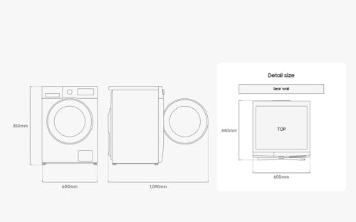 Samsung Series 5 11kg Washing Machine, AI Energy and WiFi-enabled, White, WW11DG5B25TEEU