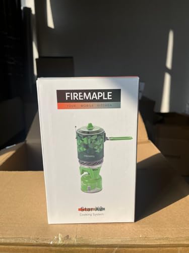 Fire-maple FMS-X2 Personal Cooking System Outdoor Hiking Camping Equipment Oven with Piezo Ignition POT Support & Stand for Outdoor Acitivities- Portable Propane Gas Stove Burner