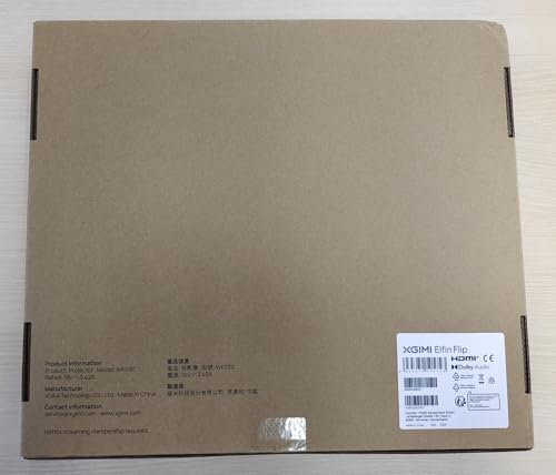 XGIMI Elfin Flip 1080P Projector, Licensed Netflix, Build-in Adjustable Stand, Lightweight and Compact Design, 400 ISO Lumens, Screen Adaption, 2 x 3W Speakers, WiFi, Bluetooth, Screen Mirroring