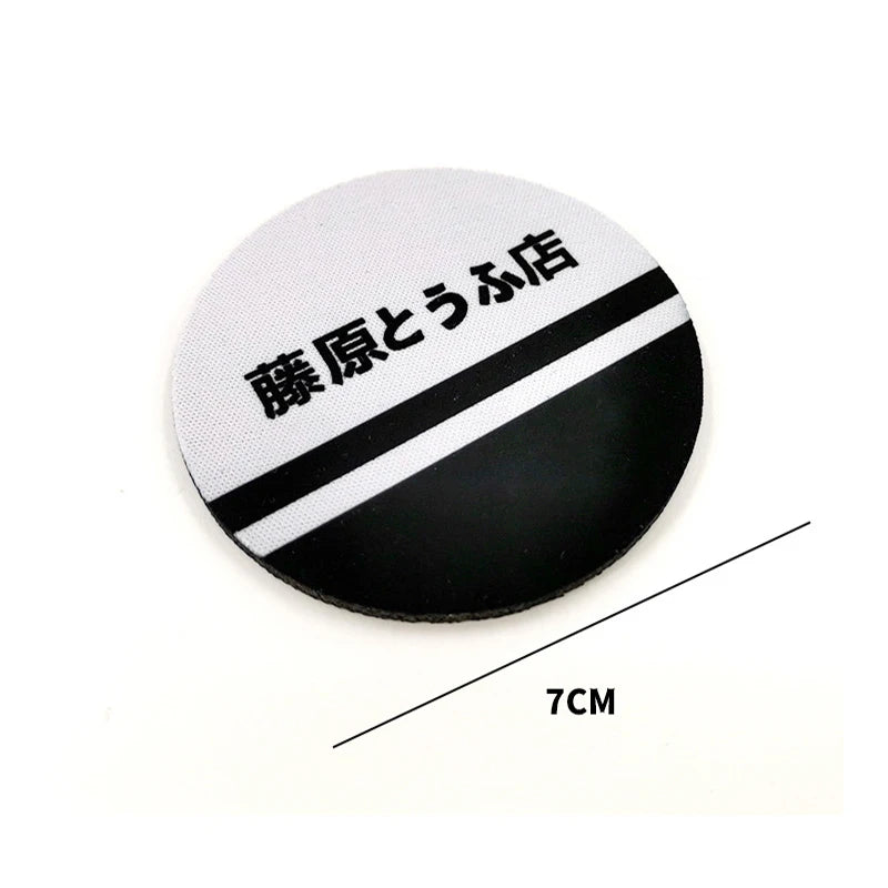 JDM Initial D Car Water Cup Mat Anti Slip Mat Car Interior Universal Car Odorless Coasters Door Slot Anti Slip Mat Accessories