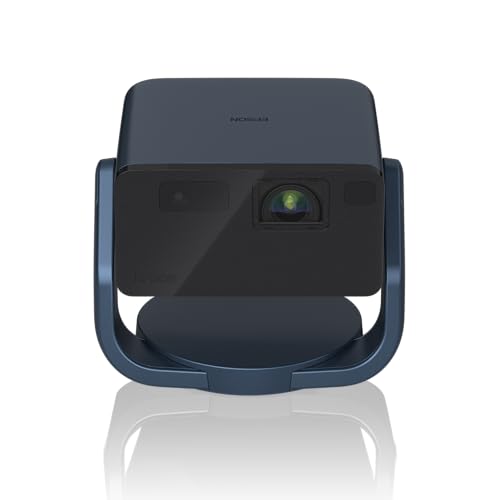 Epson EF-22N Mini Smart 3LCD Projector with Pan & Tilt Stand, Full HD,1000 Lumens,150 Inch Display with HDR, Google TV, Dolby Atmos Sound, Gaming & Home Cinema Laser Projector - Metallic Midnight Blue