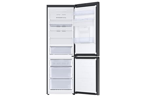 Samsung Classic Fridge Freezer, with Wine Shelf, Features Big Door Bin, All Around Cooling and SpaceMax Technologies, Silver, 7 Series, RB34C652ESA/EU