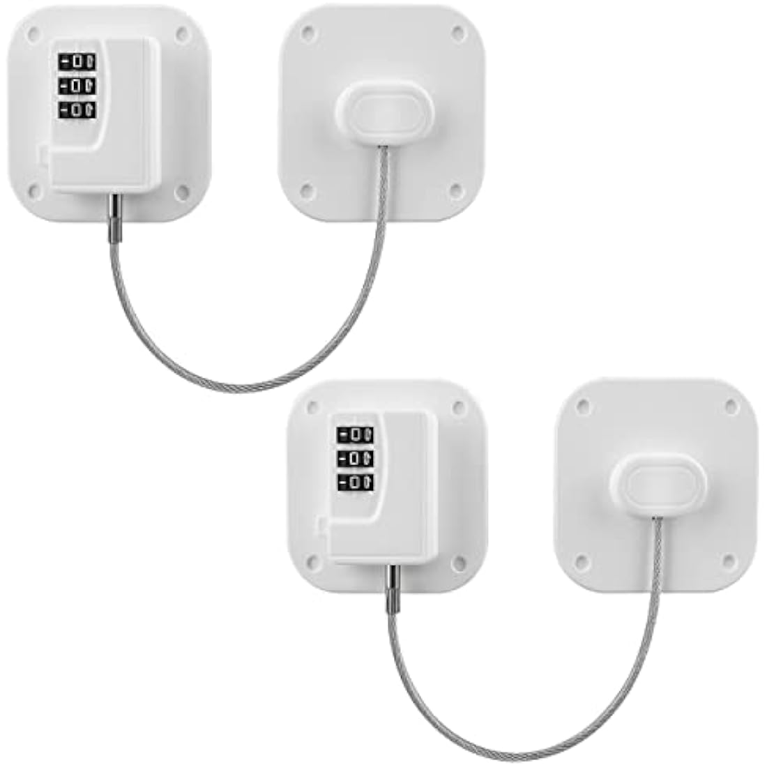 Evilsoul Password Fridge Lock Children Safety Refrigerator Lock Adults Safety Fridge Locks 2PCS Cupboard Lock with 3M Strong Adhesive for Drawer Fridge Freezer Cupboard