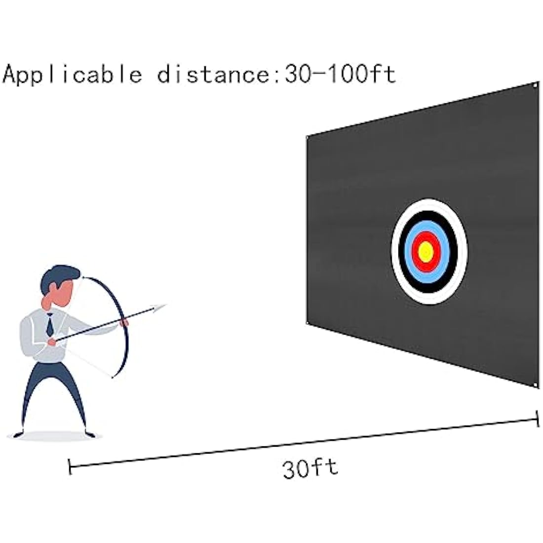 Aoneky 2mm Archery Target BackStop Netting 5x5ft/ 5x6ft/ 5x10ft - Heavy Duty Archery Target Backstop Net