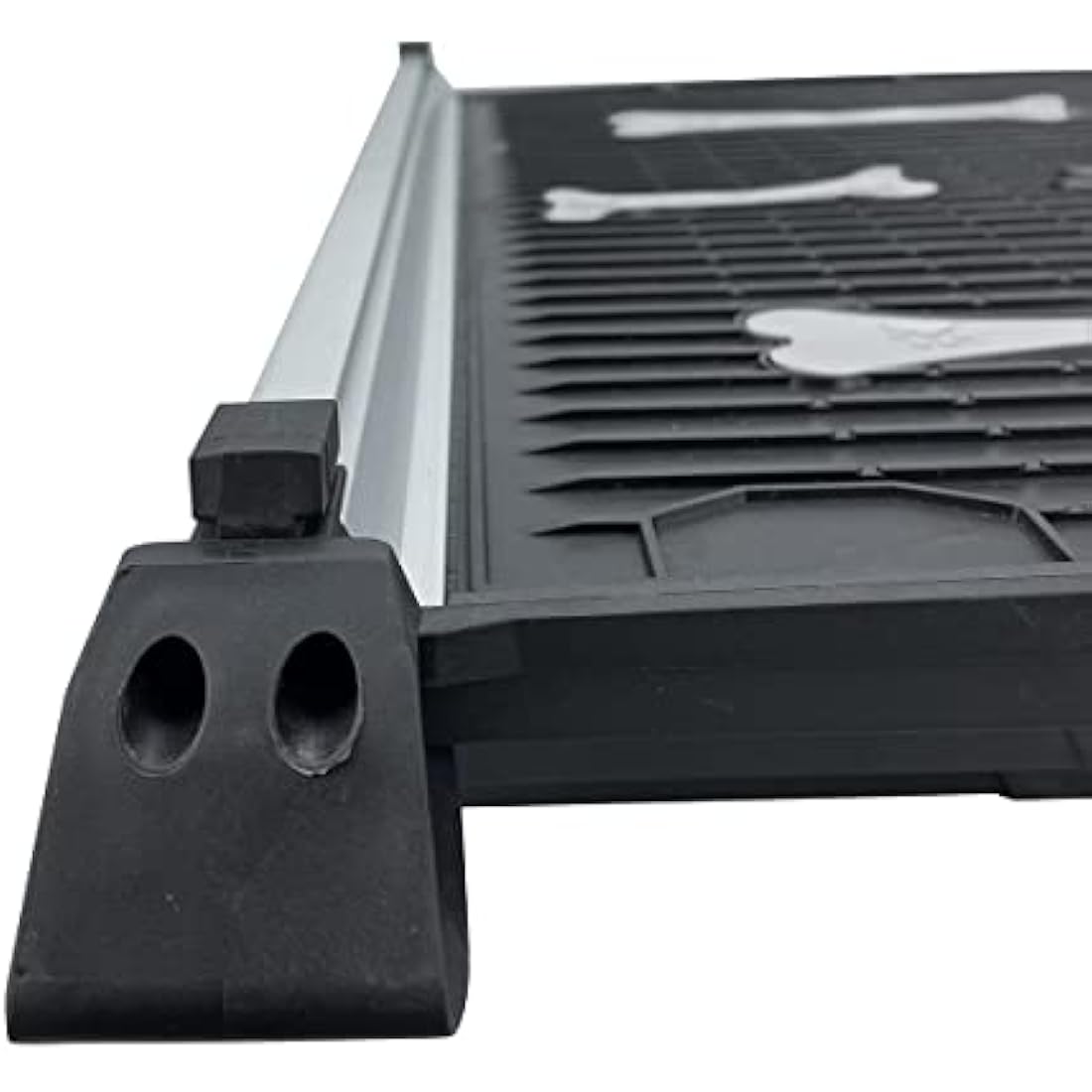 KATSU Tools Dog Ramp, 150lbs Loading Capacity, Aluminum Alloy Portable Foldable Lightweight Anti-Slip Ramp, 71-156cm, Black/Silver 699900