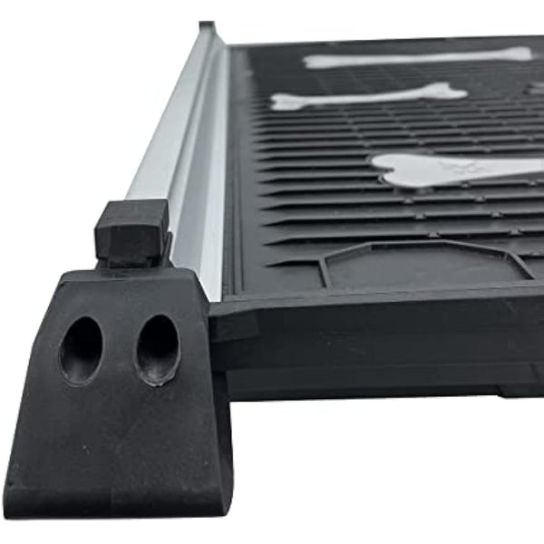 KATSU Tools Dog Ramp, 150lbs Loading Capacity, Aluminum Alloy Portable Foldable Lightweight Anti-Slip Ramp, 71-156cm, Black/Silver 699900