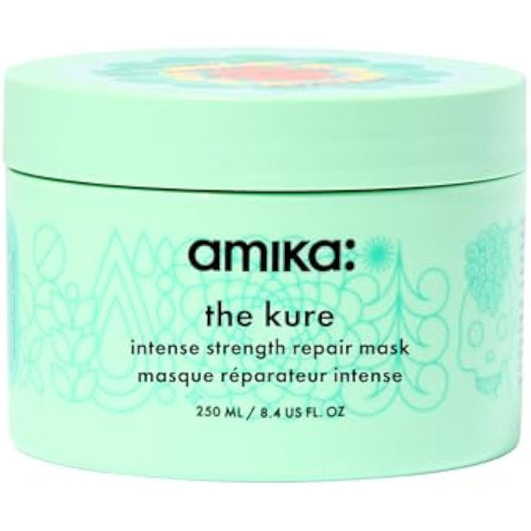amika the kure intense strength repair hair mask - strengthening hair care for dry, damaged strands - rich deep conditioner enriched with bond fortifying technology to help reduce breakage (250 ml)