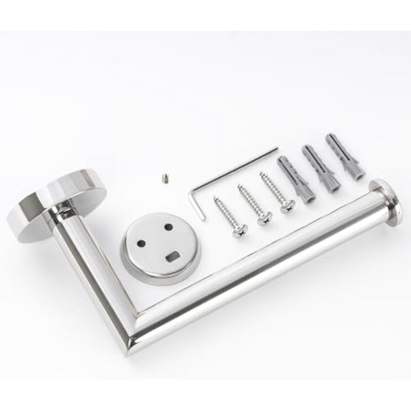 HITSLAM Toilet Roll Holder Wall Mounted SUS 304 Stainless Steel Chrome Toilet Paper Holder Waterproof Rotateproof Tissue-Holder for Bathroom,Silver