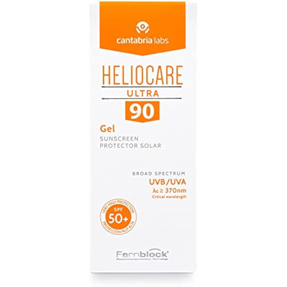 Heliocare Ultra Gel SPF 90 50ml / Gel Face Sunscreen / Daily Uva and Uvb Anti-Ageing Sun Block / Combination, Oily & Normal Skin/ Matte Finish