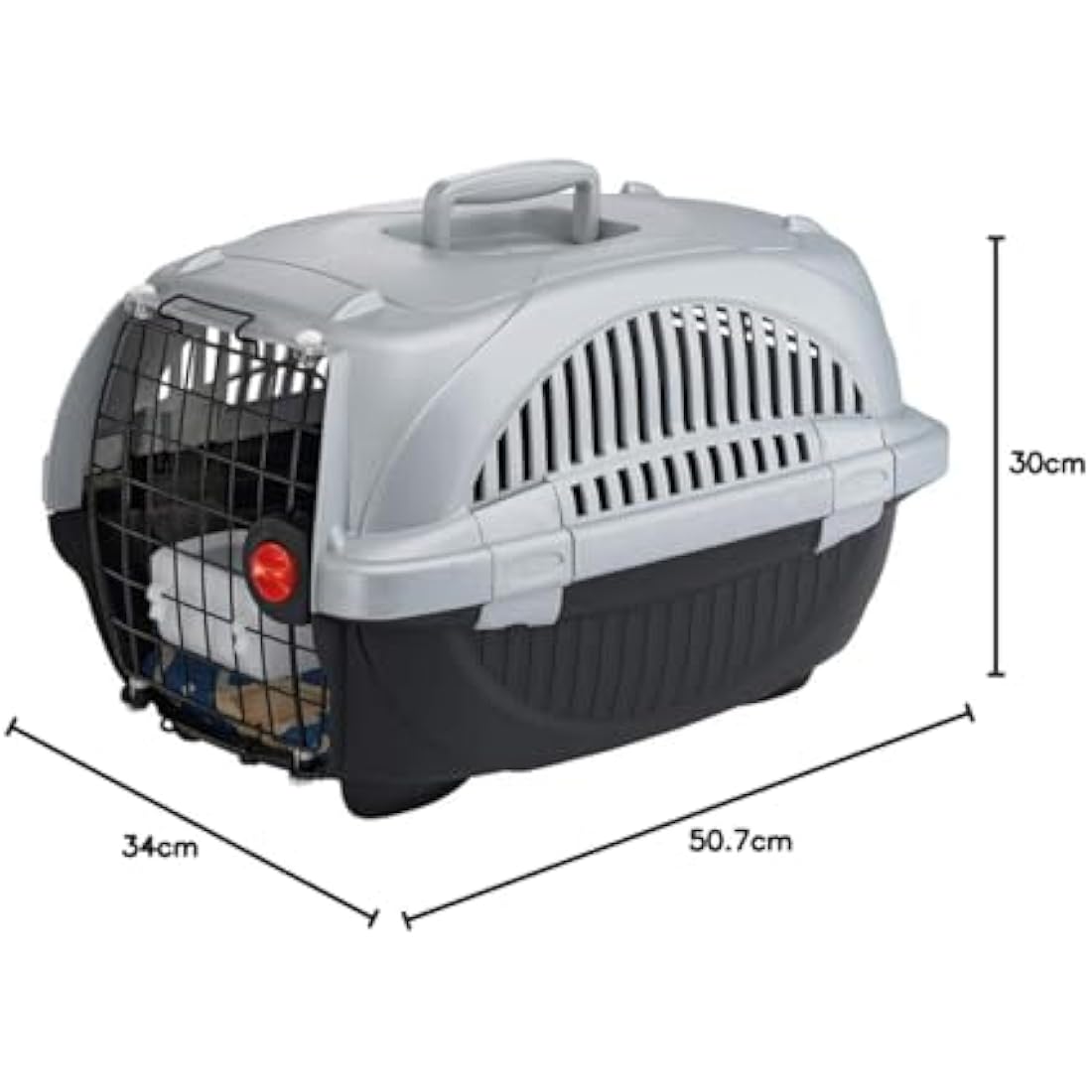 Ferplast Atlas 10 Deluxe Cat Carrier Dog Carrier, Secure and Practical, Durable, Easy to Clean, Ideal for Travel, Pet Carrier up to 5 Kg. 51x34x30 cm.