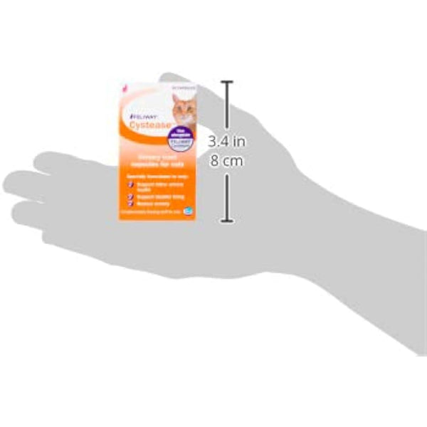 Feliway Cystease 30 Capsule Pack, 30 Feliway Cystease Capsules For Cats Urinary Tract Infection Treatment, Cat Supplements To Help Stress Related Bladder Issues And Reduce Cat Anxiety In Your Pet
