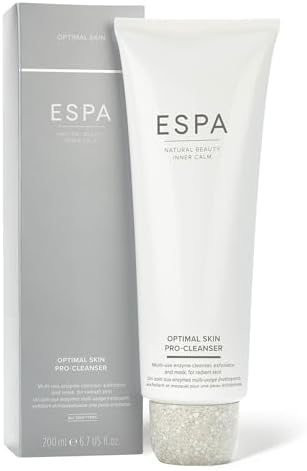 ESPA | Optimal Skin Pro-Cleanser Supersize | 200ml | 3-in-1: Cleanser, Exfoliator and Mask | Visibly Smoothes, Brightens & Hydrates | Pumpkin Enzymes, Jojoba Spheres & Essential Oils