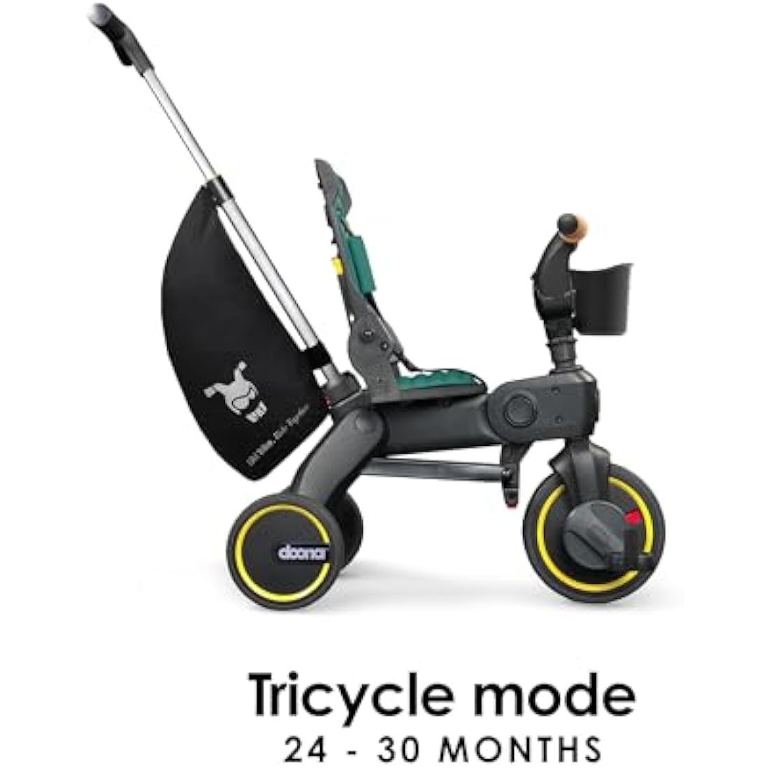 DOONA Liki Baby Trike S5 - Deluxe Foldable Toddler Tricycle with parent handle for ages 10 Months to 3 Years - Racing Green