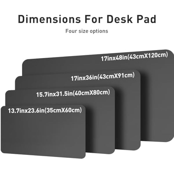 Leather Desk Pad Protector,Mouse Pad,Office Desk Mat,Non-Slip PU Leather Desk Blotter,Laptop Desk Pad,Waterproof Desk Writing Pad for Office and Home (60cm x 35cm, Gray)