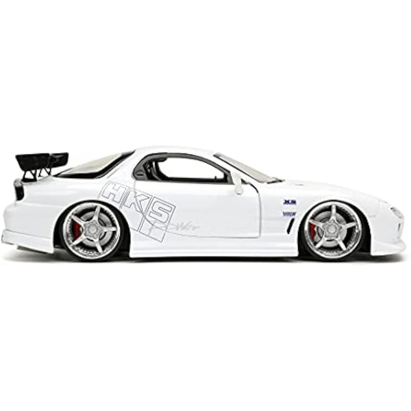 Jada Toys Fast & Furious 1993 Mazda RX-7 1:24 Scale Opening Doors Bonnet & Trunk White
