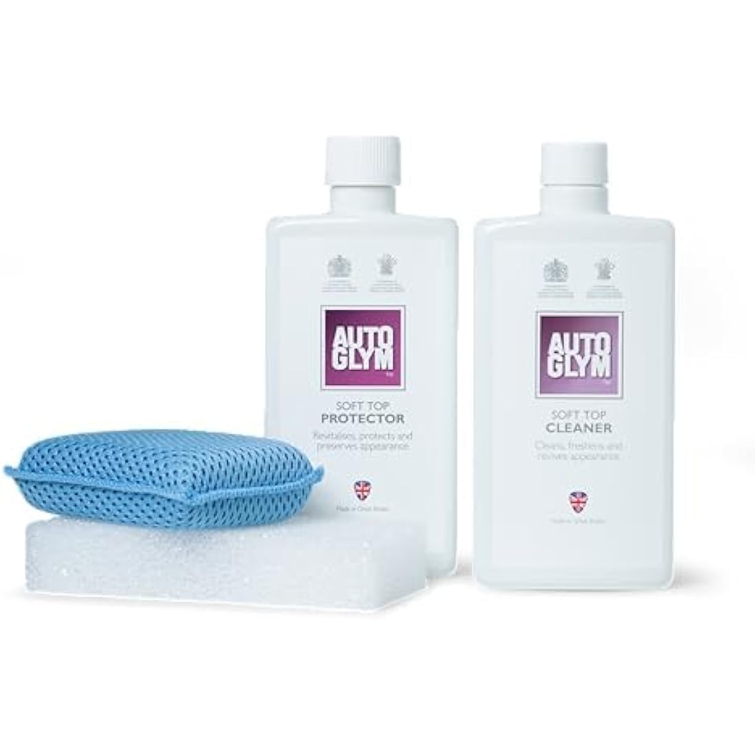 Autoglym Convertible Soft Top Clean & Protect Complete Kit - Convertible Roof Cleaner, Protector and Waterproofer - Fabric and Canvas Soft Top Moss, Mould & Stain Remover - Car Canvas Repair & Restore