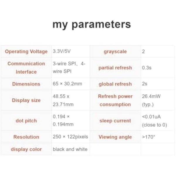 IBest 2.13inch E-paper Display HAT V4 Version 250x122 Resolution 3.3V/5V Two-Color e-ink Display epaper Screen for Raspberry Pi 4B/3B+/3B/Zero/Zero W/Zero WH, Partial Refresh, SPI Interface
