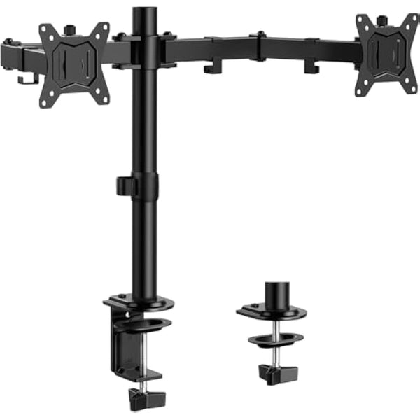 ErGear Dual Monitor Stand for 13 to 32 Inch Screens, Dual Monitor Arm Ergonomic Viewing Angle - Adjustable Tilt 90°/ Swivel 180°/ Rotate 360°/ VESA 75/100mm
