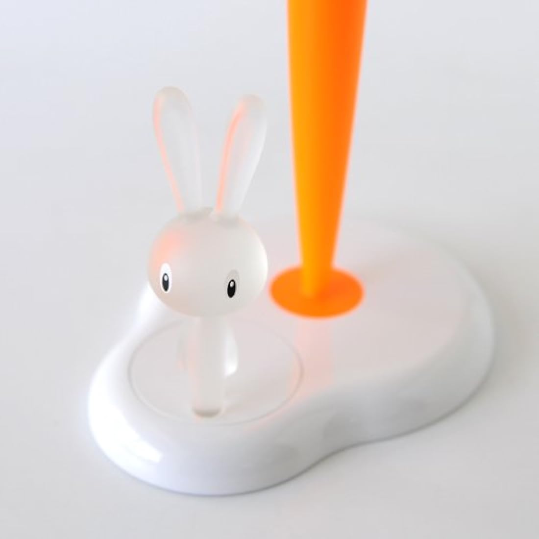 Alessi Bunny and Carrot ASG42 W - Design Kitchen Roll Holder in Thermoplastic Resin, White