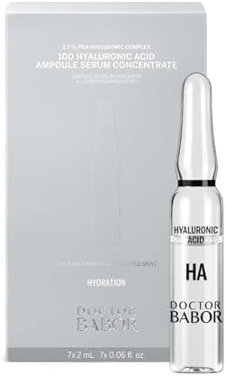 DOCTOR BABOR 10D Hyaluronic Acid Ampoule Serum Concentrate| Intensive moisturiser with 10 types of hyaluronic acid for a radiant complexion | serum for all skin types | vegan | 7x2ml