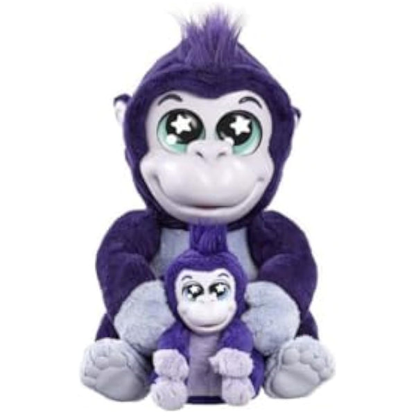 Animagic: Tiki and Toko Gorillas, Super Soft Interactive Gorilla Plushes with Over 100 Sounds and Movements, for Kids Aged 4+