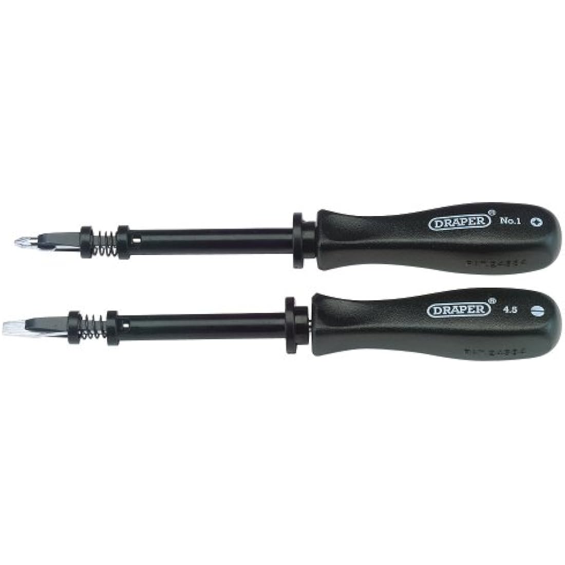 Draper Expert 2 -Piece Screw Holding Mechanics Screwdriver Set | Ideal Impact Resistant Plastic Grip | Hand Tools Set | FlatHead & PZ Type Screwdrivers | SVCM Steel Blades | 27591