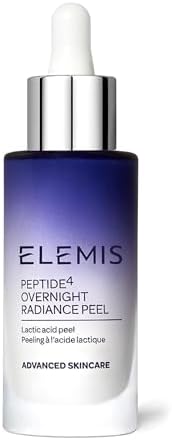 ELEMIS Peptide4 Overnight Radiance Peel, Enriched with AHAs and Nourishing Botanical Oils, Multi-Tasking Daily Lactic Acid Peel Gently Exfoliates for a Brighter, Flawless-Looking Complexion, 30ml