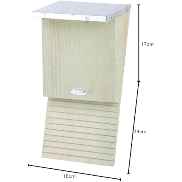 Esschert Design NKVM 39 x 18 x 17cm Wood Bat Box - Natural