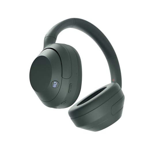 Sony ULT WEAR - Wireless Noise Cancelling Headphones, ULT POWER SOUND, Ultimate Deep Bass, Same Processor as WH-1000XM5, Clear Calls, 30hr Battery, IOS & Android - Black
