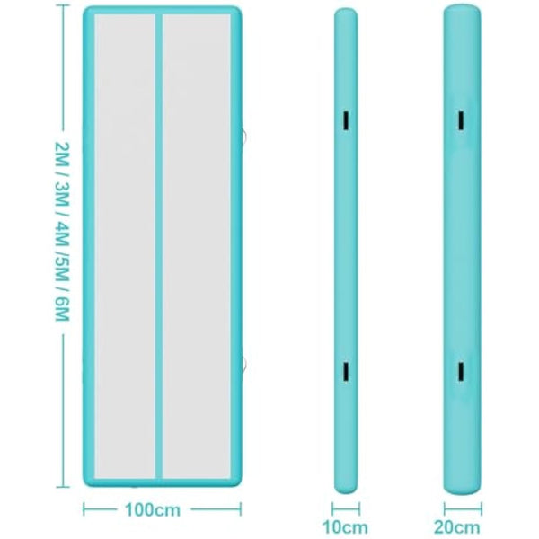 Inflatable Tumbling Gym Mat 10cm/20cm high 2M/3/4M/5M/6M/7M/8M/9M/10M/11M/12M Inflatable Air Gymnastics Mat Training Mats Gymnastics tumbling mat with Air Pump