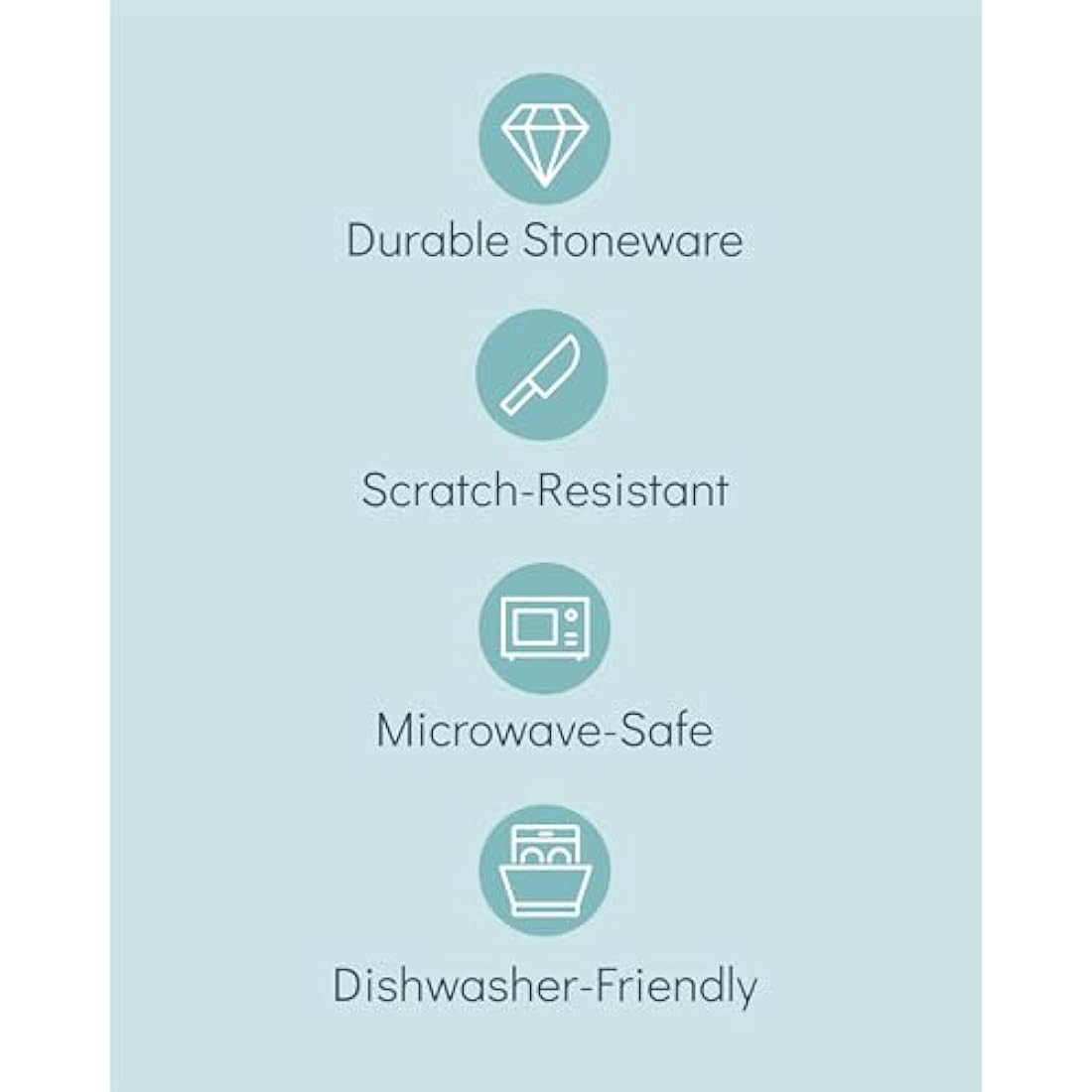 24 Piece Black Dinner Sets for 6 People - Cool Urban Style Stoneware Dinner Set for 6 - Dishwasher & Microwave Safe Plates and Bowls Set for 6 - Dinnerware Sets by Pure Living in Matte Black