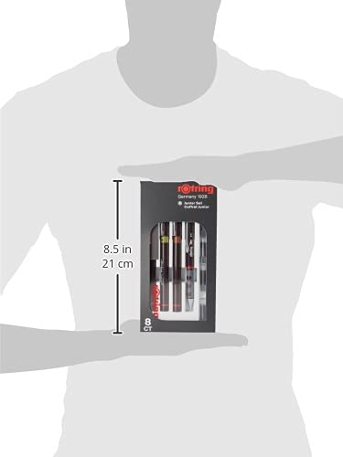 rOtring Isograph Pen Set Technical Pen & Pencil College Set | 3 Pens (0.20mm0.30mm0.50mm) and Mechanical Pencil (0.5mm) + Accessories