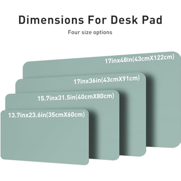 Leather Desk Pad Protector,Mouse Pad,Office Desk Mat,Non-Slip PU Leather Desk Blotter,Laptop Desk Pad,Waterproof Desk Writing Pad for Office and Home (80cm x 40cm, Light Blue)